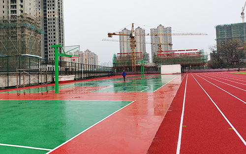 塑膠籃球場施工