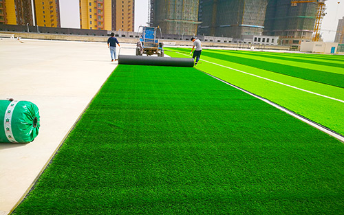 足球場人造草攤鋪