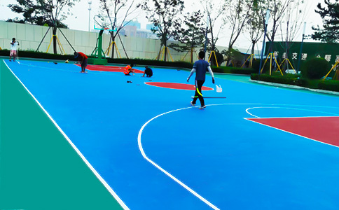 塑膠籃球場施工