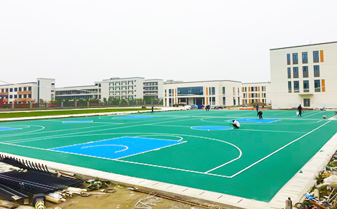 籃球場塑膠施工