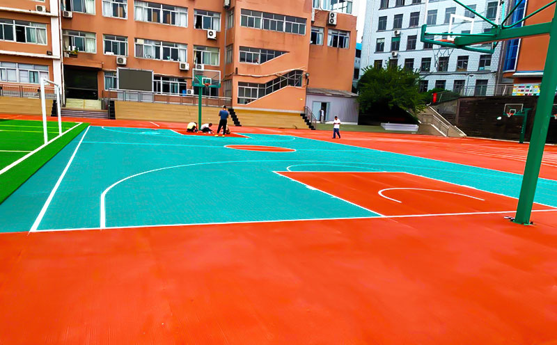 浙江籃球場(chǎng)施工