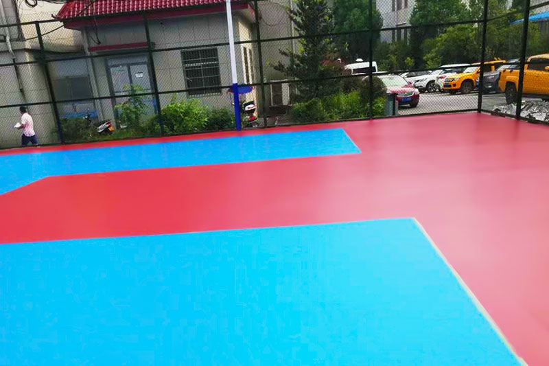 籃球場(chǎng)地膠施工